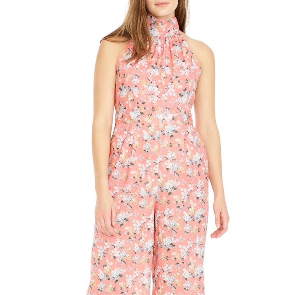 J. Crew High-Neck Jumpsuit in Floral